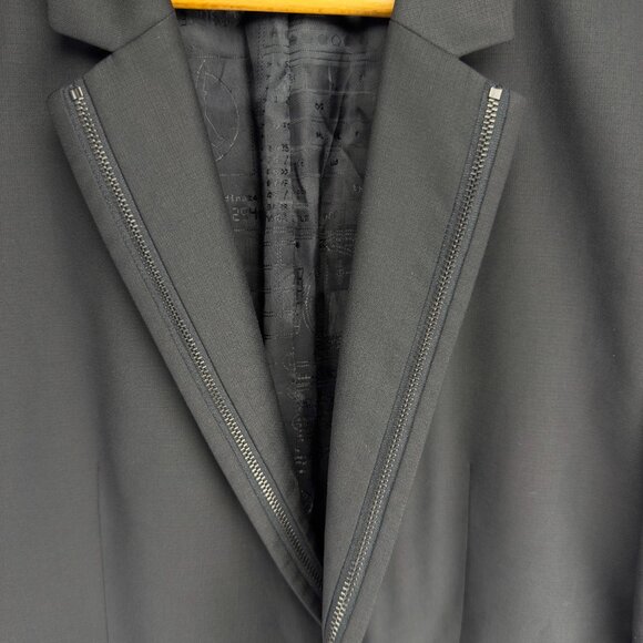 HUGO by HUGO BOSS “Arios”‎ Zip-Trim Lapel Blazer 42R Black EU52 - Picture 3 of 9